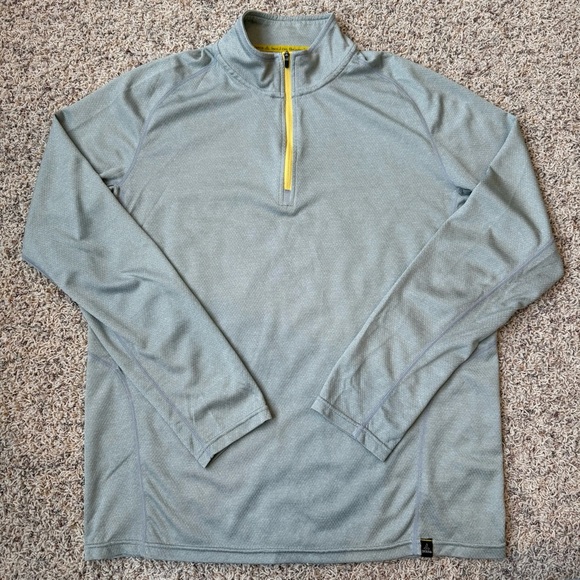 PrAna Mens Orion 1/4 Zip Pullover Long Sleeve Stretch Lightweight Gray L - Picture 12 of 12